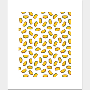 TACO FOOD PATTERN Posters and Art